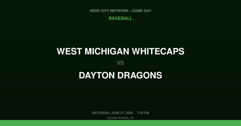 West Michigan Whitecaps vs. Dayton Dragons — Baseball Game Day — Grand Rapids, MI — Jun 27, 2026